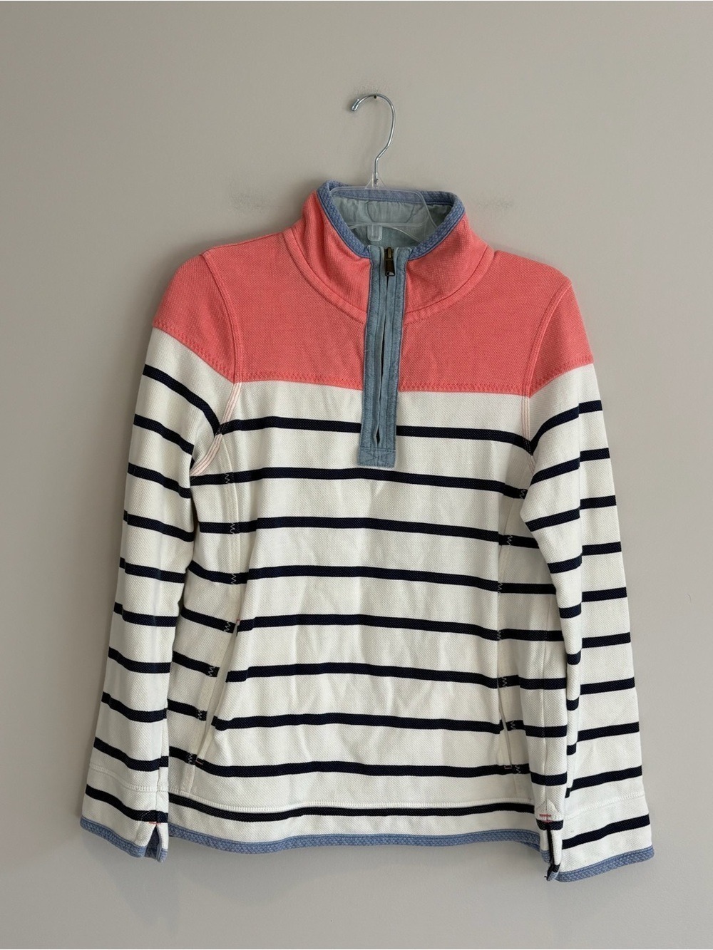 FatFace Airlie Light Blue and Navy Pullover Size 6